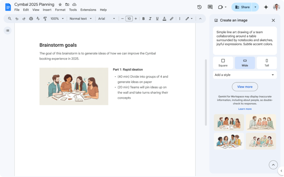 Google Docs Gets AI Image Tool for Creative Content